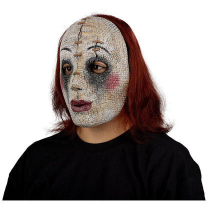 Ghoulish Productions Máscara De Látex Possesed Doll, Urban Mask Muñeca Poseída, Disfraz Aterrador para Halloween y Fiestas Temáticas, Cosplay Muñeca Mala, Diseño Artesanal Face Mask