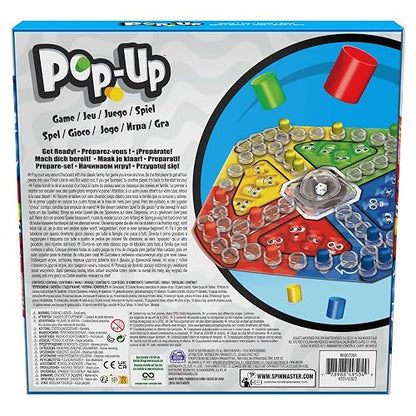 Spin Master Games, Juego Pop-Up para niños, Colorido Juego de Mesa para 2-4 Jugadores con Tirador automático para Noches de Juego en Familia, Juegos Divertidos, para niños a Partir de 5 años