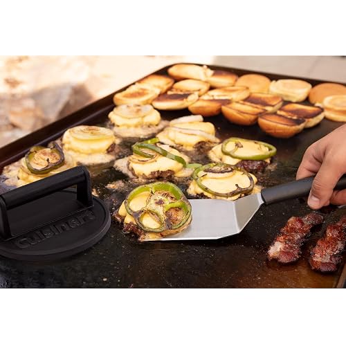 Cuisinart CISB-111 Smashed Burger Press, Cast Iron | Prensa de hierro fundido que ayuda a sellar y crear hamburguesas crujientes por fuera y jugosas por dentro.