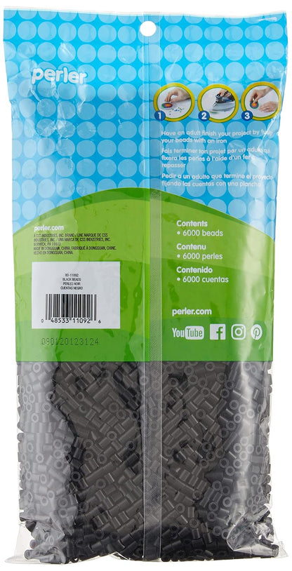 Perler Cuentas para manualidades infantiles, verde oscuro, Negro, 1