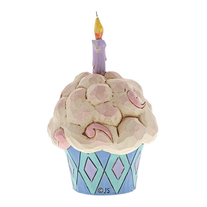 Enesco (4052066 Jim Shore Heartwood Creek Mini Birthday Cupcake Stone Resin Figurine, 3.75", Multicolor