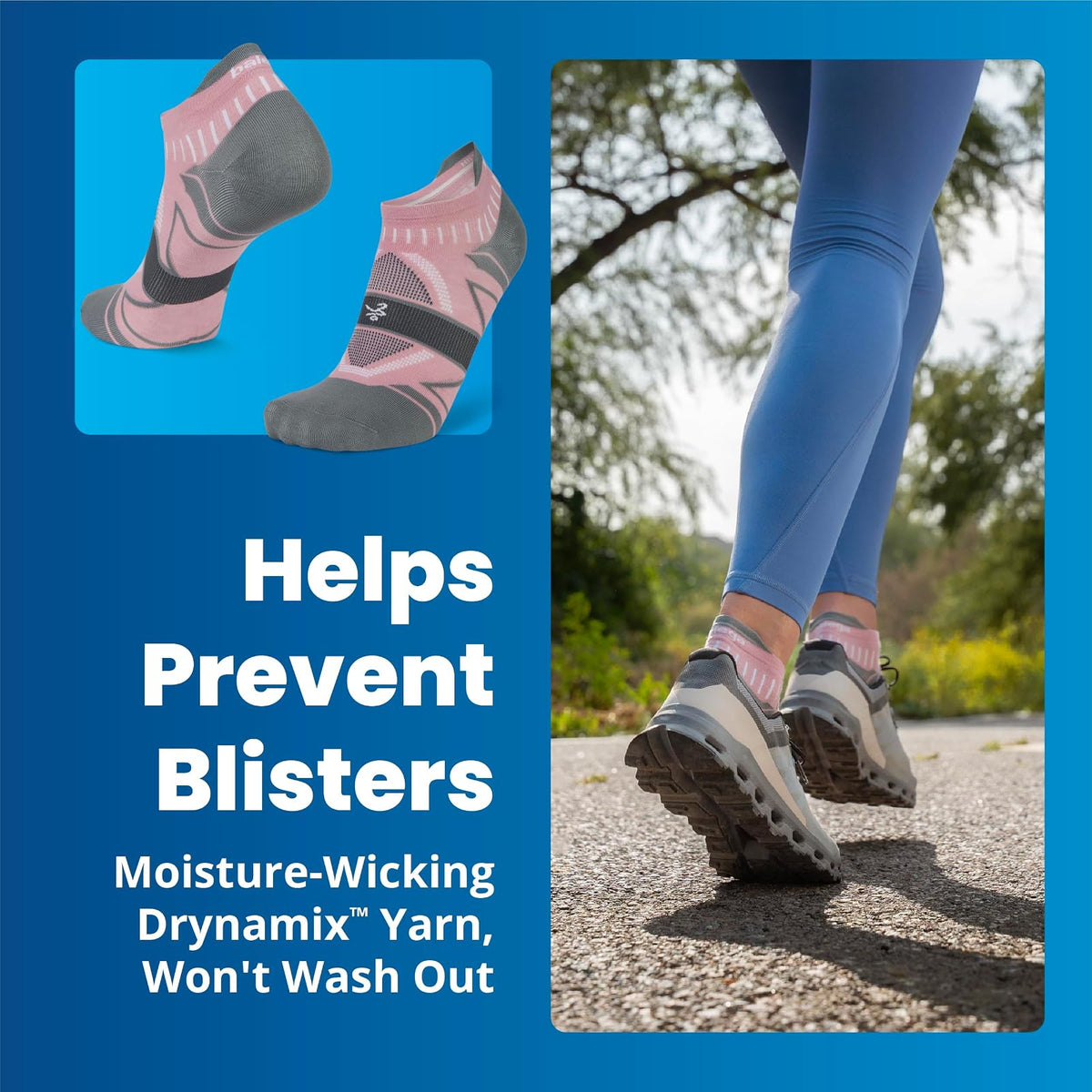 Balega Hidden Dry Moisture Wicking Performance No Show Athletic Running Socks (1 Pair) Balega - Calcetines deportivos ocultos para correr para hombres y mujeres (1 par), cobalto, talla S Mujer
