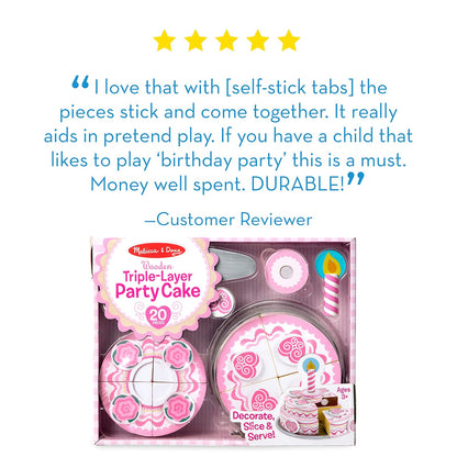 Melissa & Doug Pastel De Fiesta De Tres Capas De Madera