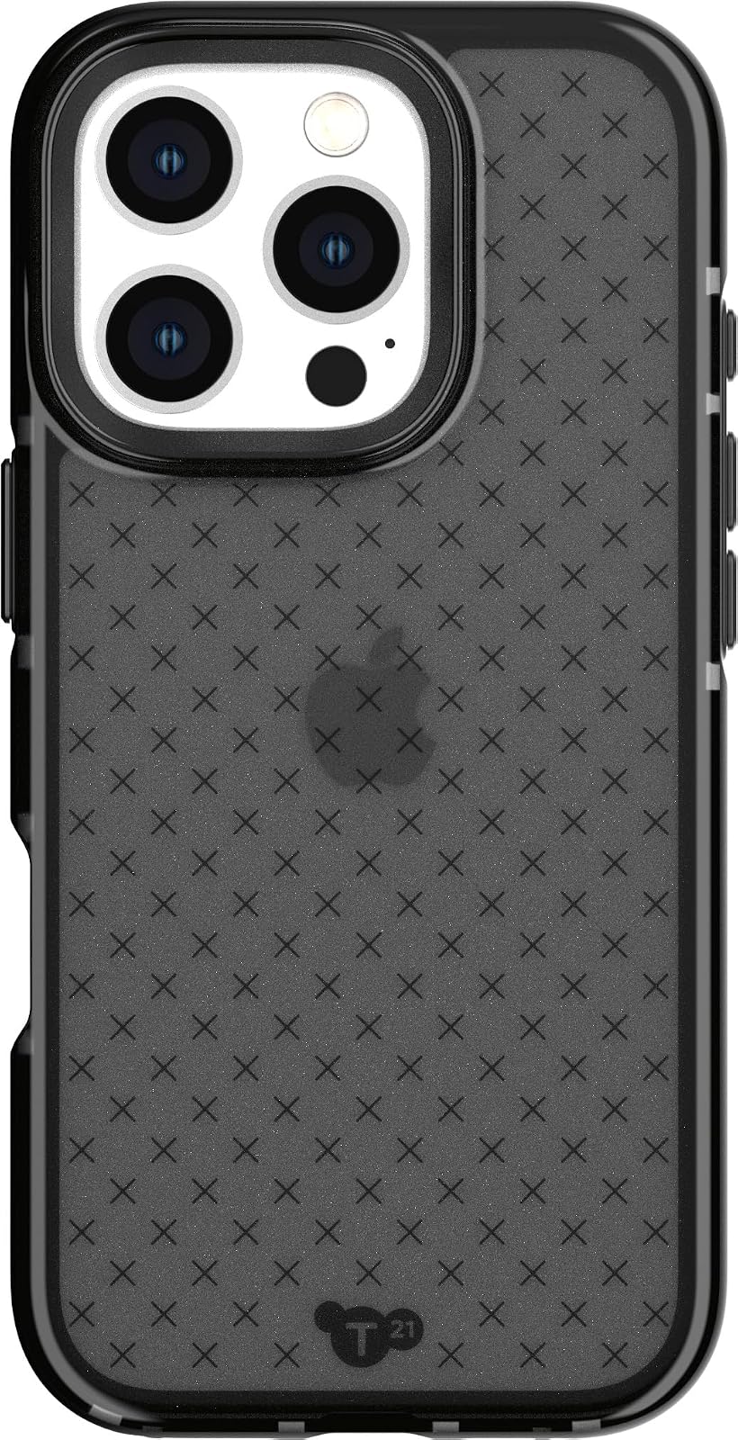 tech21 EvoCheck - Funda de protección contra Impactos para iPhone 16 Pro, Color Ahumado