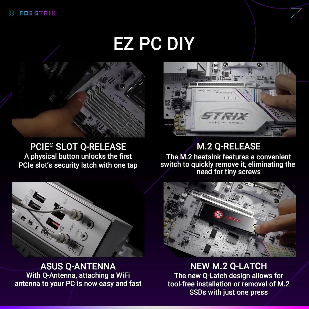 ASUS ROG Strix B850-G WiFi para Juegos AMD AM5 B850 mATX, Placa Base Avanzada AI PC Ready, 14+2+1 etapas de alimentación, Ranuras DDR5, 4X Ranuras M.2, PCIe® 5.0 Ready, WiFi 7, 2.5G LAN, USB 20Gbps