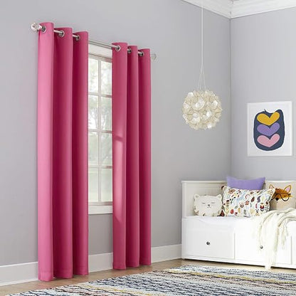 Un Zero Riley - Cortina con Ojales, Rosado, 40" x 84", 1