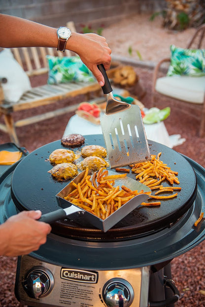 Cuisinart Pala de Acero Inoxidable CSGS-001 Plancha Parrilla | Pala Cuchara de acero inoxidable, Capacidad de 5 tazas, Mango de agarre fácil, Función versátil de espátula para parrillas