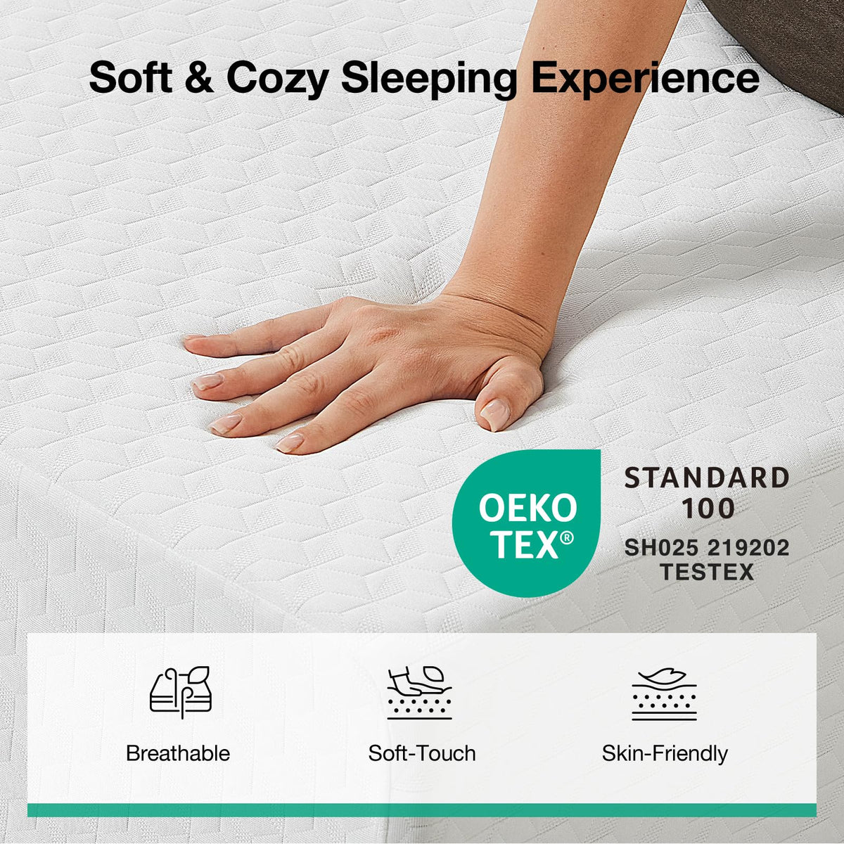 Novilla Colchón tamaño Individual, colchón de Espuma viscoelástica de 10 | Para apoyo equilibrado y alivio de presión, comodidad de enfriamiento para refresco nocturno, colchón certificado CertiPUR-US