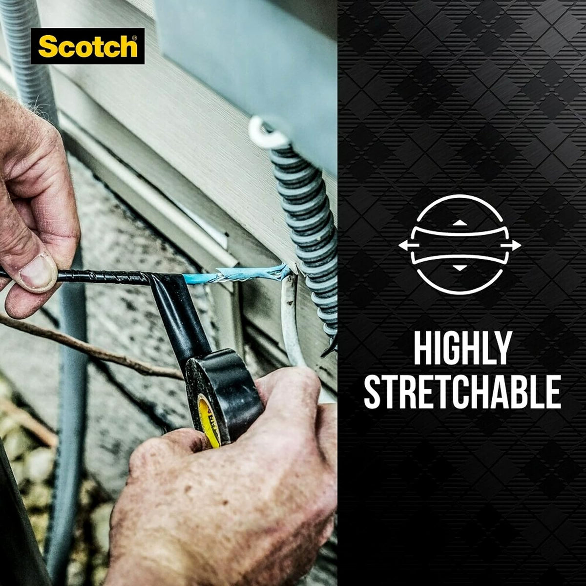 3M Scotch Cinta Eléctrica Super 33+, 1 Rollo, 18MM x 20M, 1 Caja c/ 10 Rollos