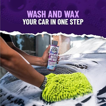Chemical Guys Extreme Bodywash & Wax Jabón espumoso para lavar automóviles (para cañones de espuma, pistolas o cubos de lavado) Para automóviles, camiones, motos, vehículos recreativos Más, 3,79 L, aroma de uva