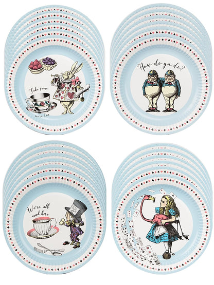 Talking Tables Decoración de Fiesta Alicia en el País de las Maravillas | Para 16 invitados, , platos, servilletas, tazas, mantel