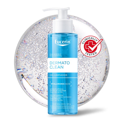 Eucerin Gel Limpiador Facial DermatoClean para piel normal a mixta, 200ml, empaque puede variar
