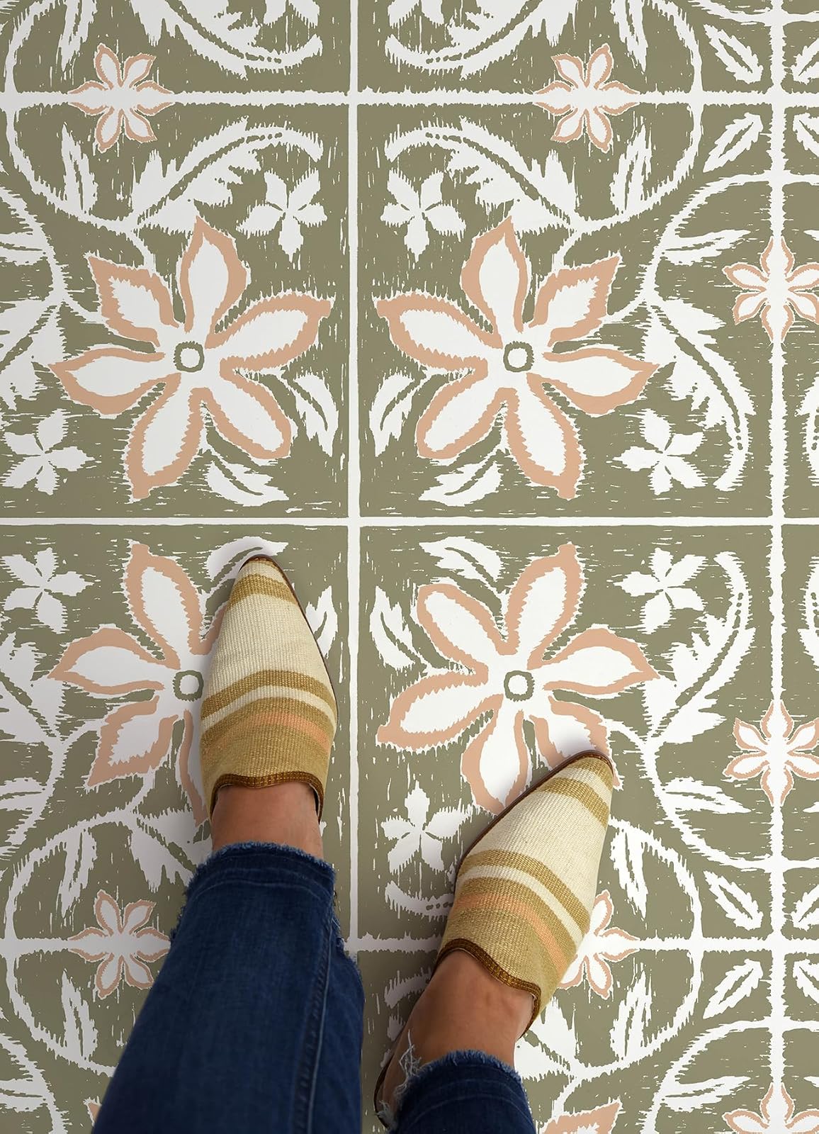 Lillium FP6303 - Azulejos para despegar y pegar, color verde