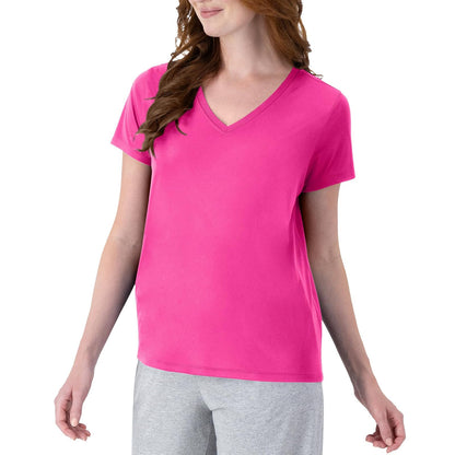 Hanes Sport Cool DRI playera de cuello en V para mujer - Wow rosado - 3XG