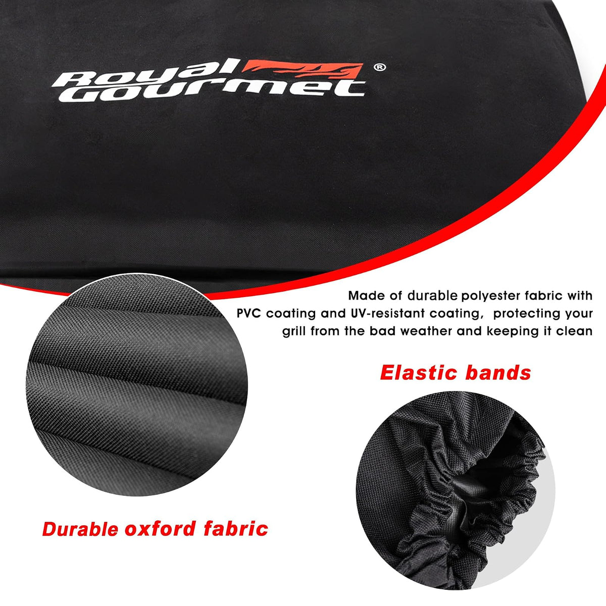 Royal Gourmet CR4002T - Cubierta de parrilla Oxford de 40 pulgadas, duradera, resistente a los rayos UV y al agua, para protección contra la intemperie, fácil de poner y quitar, color negro