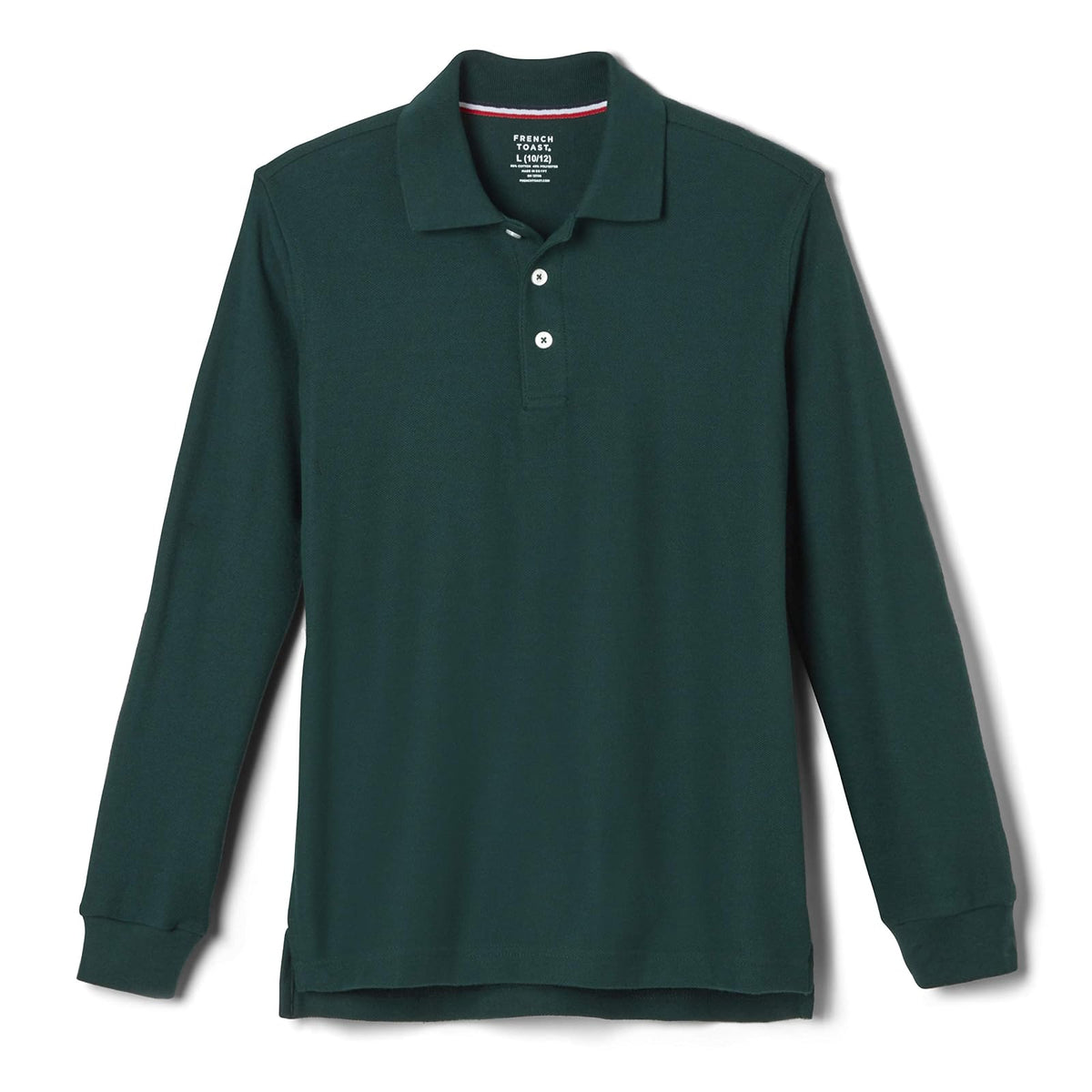 French Toast Camisa Polo Manga Larga para Niño - Hunter Green - 4-5