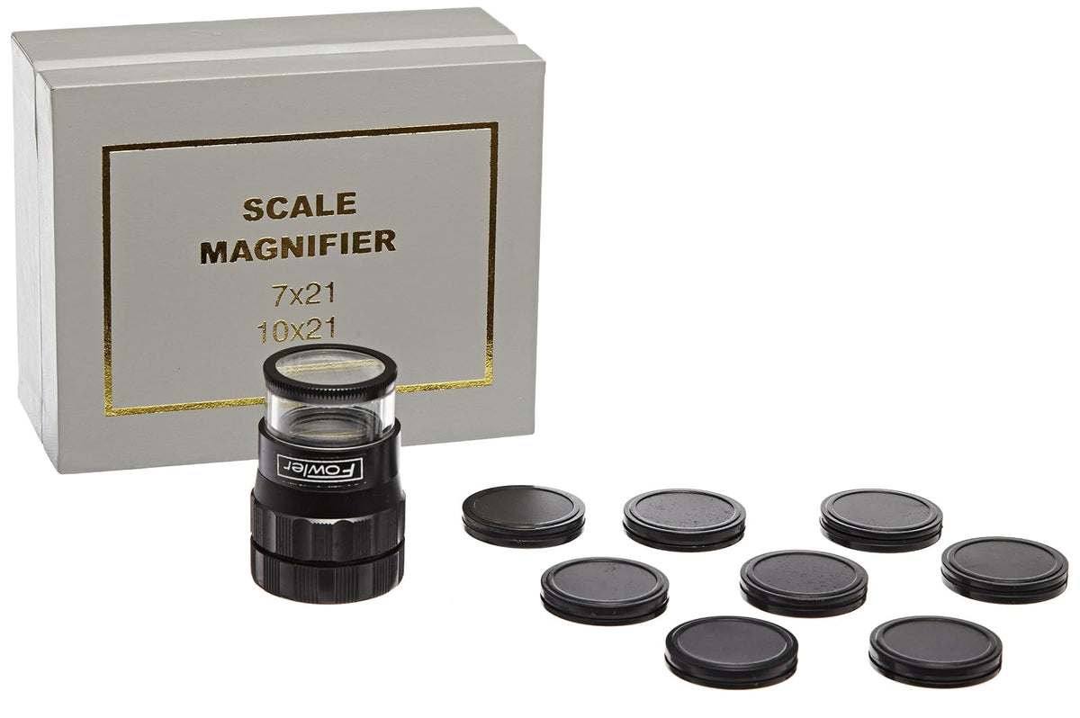 Fowler 52-664-009-0, juego de comparador óptico de 10 x bolsillo con 9 recículos