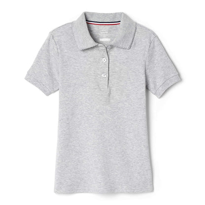 French Toast Girls' Short Sleeve Picot Collar Polo School Uniform Shirt (Standard and Plus)