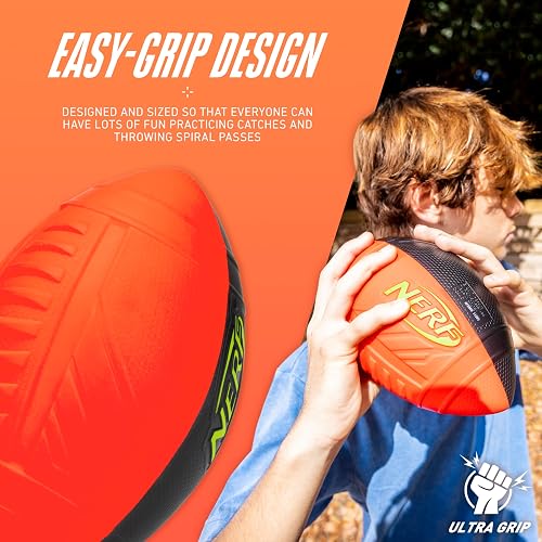 Nerf Pro Grip - Pelota de Espuma clásica, fácil de atrapar y Tirar, Pelotas para niños, Juguetes Deportivos para niños, Regalos perfectos para cestas de Pascua, Grandes Juguetes o Regalos