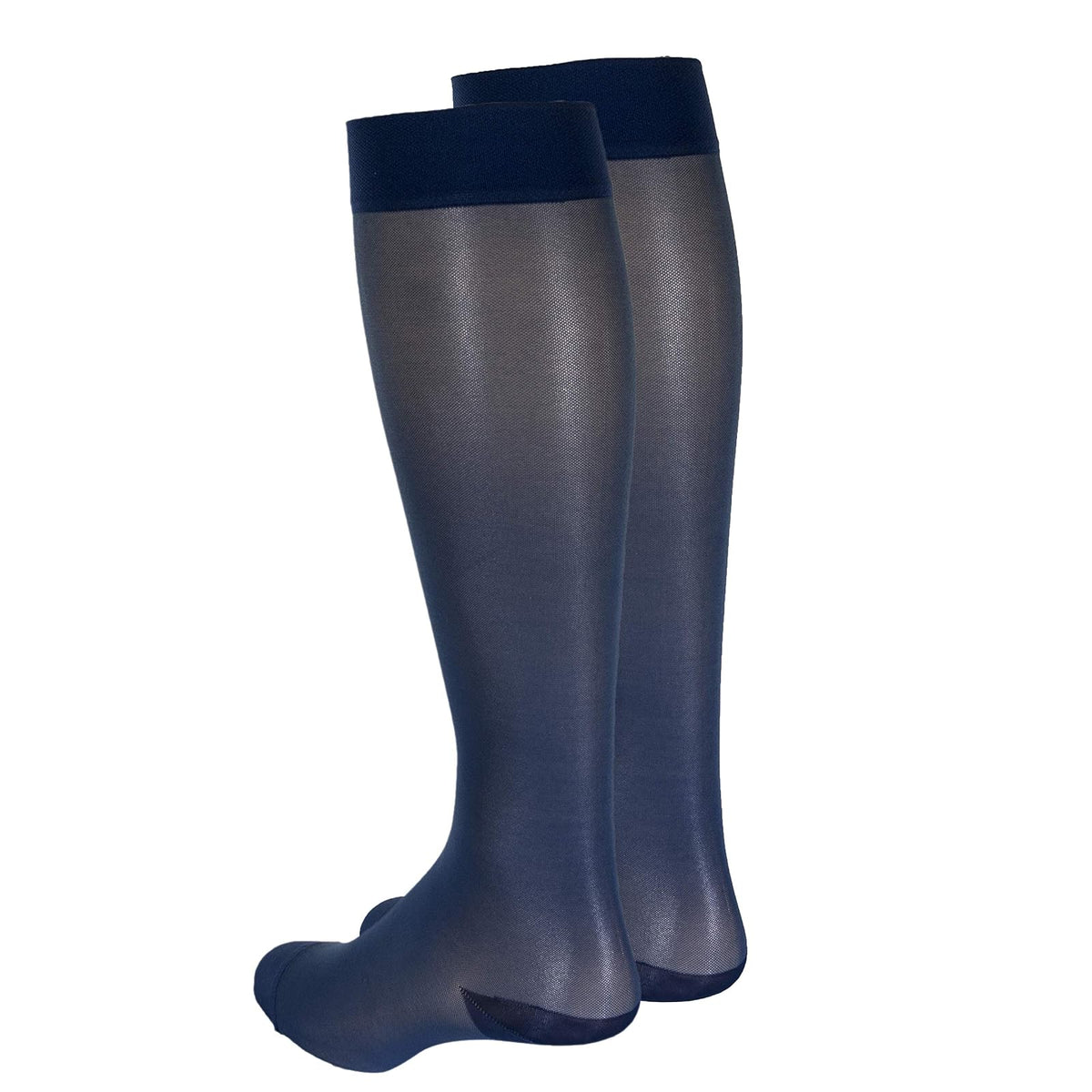 Truform Sheer Compression Stockings, 15-20 Mmhg, Women's Knee High Length, Denier (Blue) Medical Support Hose Mujeres, Azul, Large