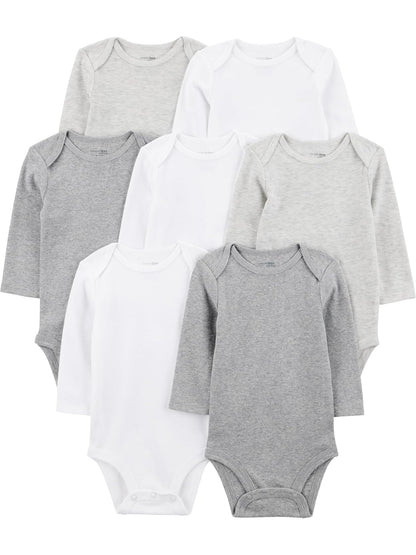 Simple Joys by Carter's 7-pack Long Sleeve Bodysuit Body Unisex bebé