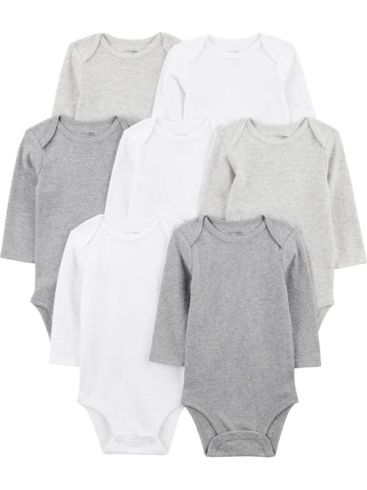 Simple Joys by Carter's 7-pack Long Sleeve Bodysuit Body Unisex bebé