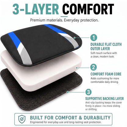 FH GROUP FB033BLUE102 Bucket Seat Cover (Modernistic Airbag Compatible (Set of 2) Blue)