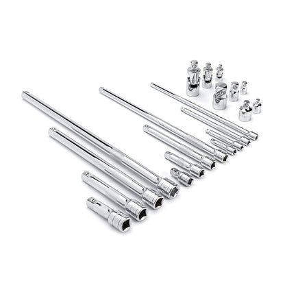 GEARWRENCH 81315A-07 - Extensión de unidad de 20 piezas de 1/4", 3/8", 1/2", conjunto de juntas universales y adaptadores