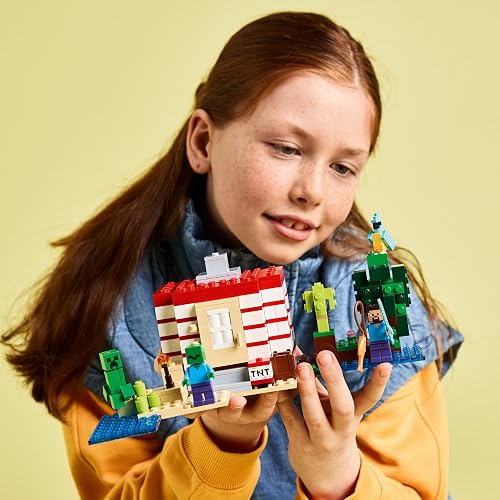 Lego Minecraft La Casa-Dinamita de la Jungla Juguete de Construcción Coleccionable, Decoración Creativa, Juego de Aventuras, Regalo para Niñas y Niños de 8 Años en Adelante 21275
