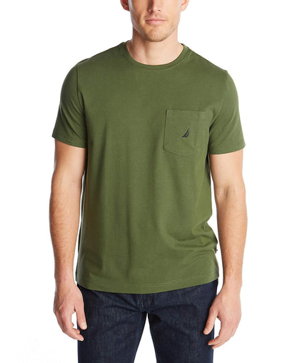 Nautica Playera con Bolsillo para Hombre - G - verde (Pine Forest Green)