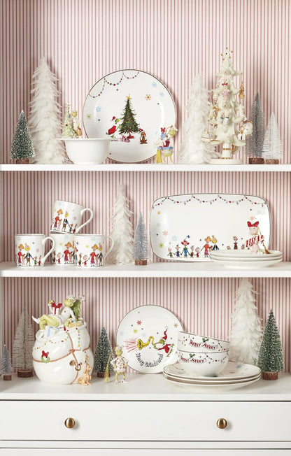 Lenox 895054 Merry Grinchmas - Juego de 4 tazas de Navidad de 14 onzas, vasos de Navidad