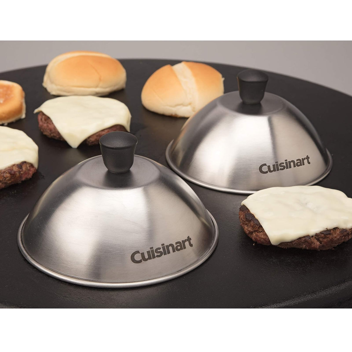 Cuisinart CMD, Cúpula de fundición, 6 Pulgadas, Paquete de 2, Acero Inoxidable, Melting Dome, 6", 2-Pack