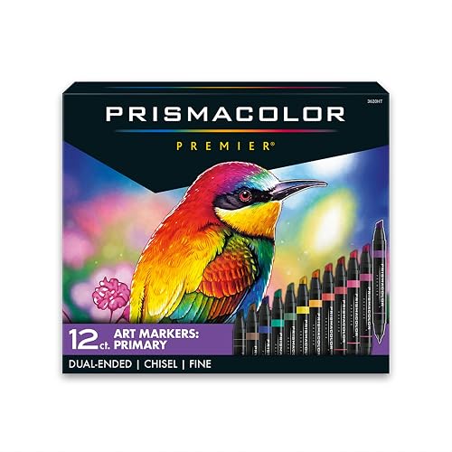 Sanford® Prismacolor® Marcadores artísticos profesionales, juego de 12 unidades de colores primarios y secundarios