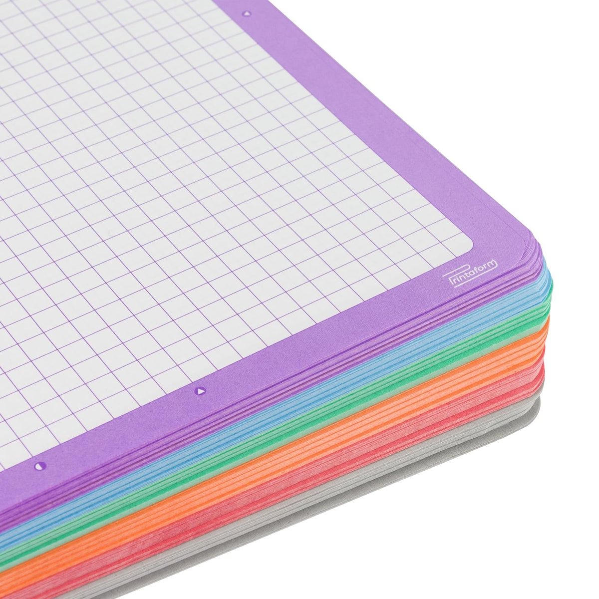 Printaform Libreta Forma Francesa Arcoíris Pastel Universitaria 200h, 2 piezas, Cuadro Chico, Lavanda