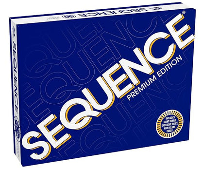 Sequence Premium Edition - Impresionante Juego con Tablero Gigante (20.4 x 26.2 Pulgadas), fichas exclusivas y Tarjetas de Lujo de Goliath, Azul, para Edades de 7 años en adelante