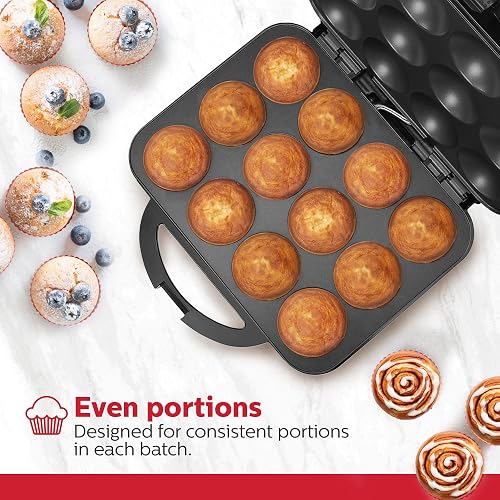 Holstein Housewares HU-09006B - Máquina hacer para cupcakes, Negro, 1