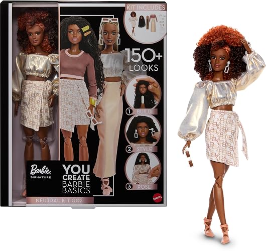 Barbie Tú Creas Kit Neutral Básico 2 | Ropa personalizable, de ajuste universal, cuerpo posible, cabeza de muñeca intercambiable