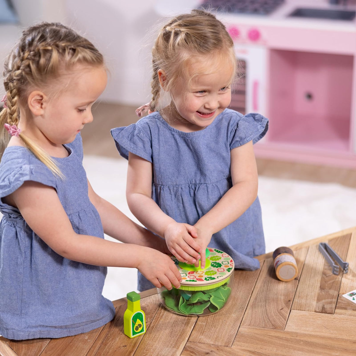 Melissa & Doug Centrifugador de Ensalada, Kit de Juguetes, Juego de Roles, Comida de Juguete para Niños y Niñas de Edad 3+