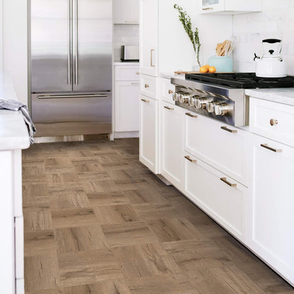 FloorPops FP3319 Azulejos de Suelo para Pelar y Pegar | Color Marrón, 60"L x 24"W x 0.06"T