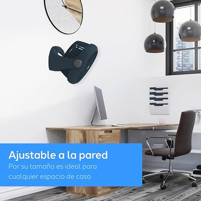 NAVIA Ventilador Escritorio de 10 Pulgadas CEN-1012 | 3 Velocidades | Cabezal 360° | Silencioso y Potente | Azul Marino