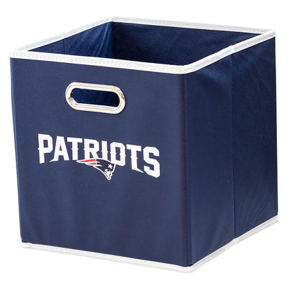 Franklin Sports Cubos de Almacenamiento de Tela de Equipo de NFL Hecho para Adaptarse a los organizadores de Almacenamiento (27.9 x 26.6 x 26.6 cm) - New England Patriots