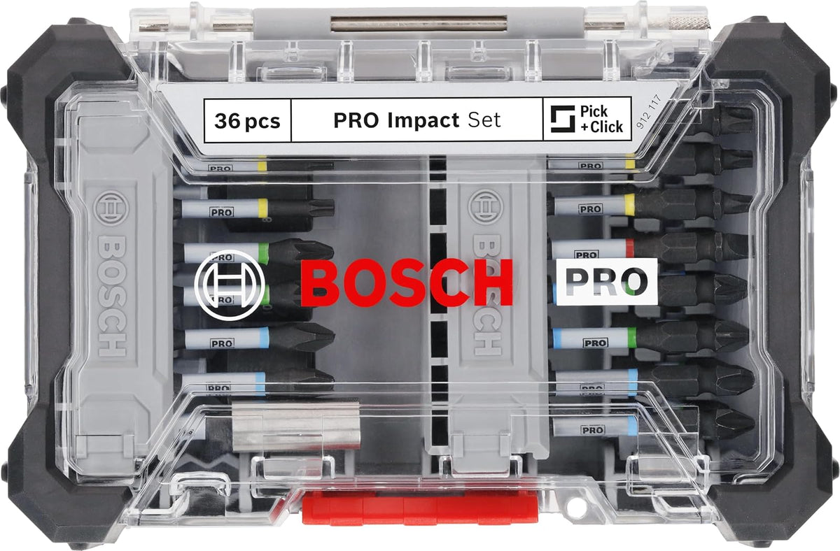 Bosch Set 36 puntas Impact Control Pro | 200 x 107 mm, accesorio profesional, destornillador, taladro/destornillador