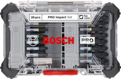 Bosch Set 36 puntas Impact Control Pro | 200 x 107 mm, accesorio profesional, destornillador, taladro/destornillador
