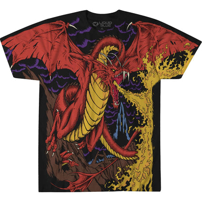 Liquid Blue Dragon Vintage All Over Print Short Sleeve T-Shirt Camiseta Unisex Adulto