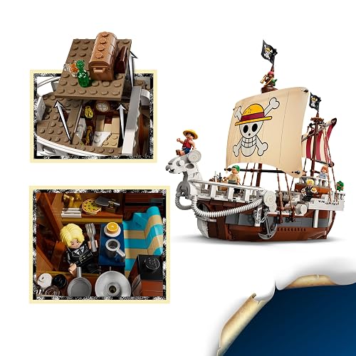 LEGO One Piece Barco Pirata Going Merry Set - Juguetes de Construcción para Niños y Niñas, Años 10+ - con 5 Minifiguras - Regalo para Cumpleaños - 75639