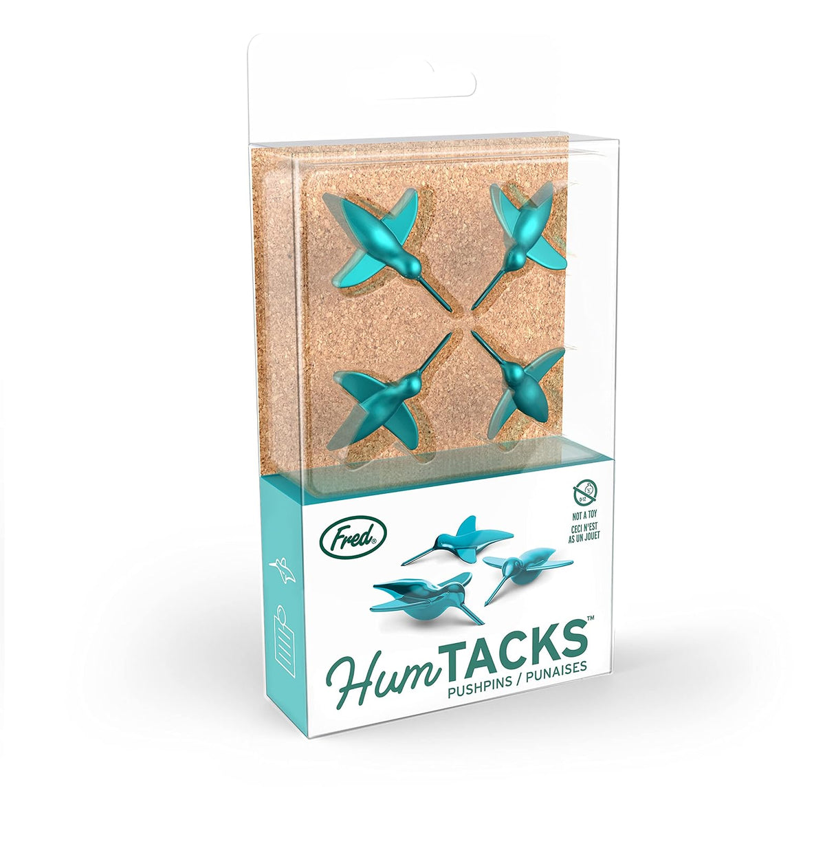 Fred & Friends 5218481 Tropic Tacks - Juego de 20 alfileres de Flamenco, Color Azul Verde, Humtacks, 1, 20