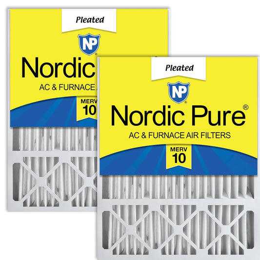 Nordic Pure 16x25x5HM10-2 MERV 10, Honeywell/Lennox Replacement Air Filter, Box of 2