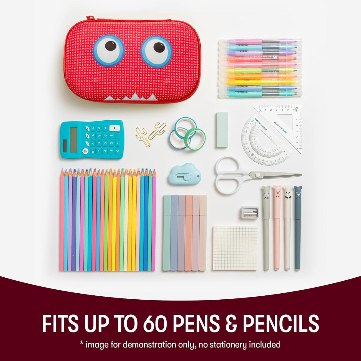 ZIPIT Beast Estuche para lápices para niños | Estuche de gran capacidad | Estuche escolar para niñas y niños (Rojo)