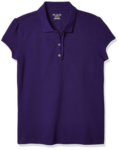 The Children's Place Uniform - Polo de Manga Corta Camiseta Tipo Polo Estilo Uniforme de Escuela para Niñas