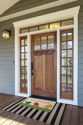 DII Natural Coir Fiber, 18x30" Entry Way Outdoor Door Mat with Non Slip Backing - For the Birds
